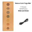 Jusenda, esterilla de Yoga TPE de corcho Natural de 5mm, esterillas de Fitness de 183x61cm, almohadilla de Pilates para gimnasio, esterilla deportiva para ejercicio de entrenamiento con línea corporal de posición