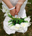 New Waterfall Ivory Cascading Flowers Calla Bridal Bouquets Artificial Pearls Crystal Wedding Bouquets Bouquet De Mariage Rose