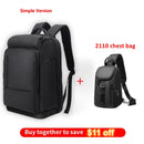 EURCOOL 17 Inch Laptop Backpack For Men Waterproof Functional with USB Charging Backpacks Male Business Men&