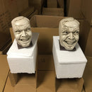 Resina ERMAKOVA Aquí está la estatua de Johnny Estantería creativa Sujetalibros Biblioteca Cara divertida Decoración del hogar Regalo de adorno de escritorio