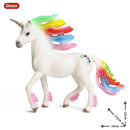 Oenux Classic Mythical Rainbow Pegasus Simulation Animal Original Fairy Tale Fly Horse Action Figures Model PVC Educational Toys