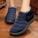 Botas de hombre, zapatos de invierno ligeros para hombre, botas de nieve, calzado de invierno impermeable de talla grande 47, botines de invierno Unisex sin cordones