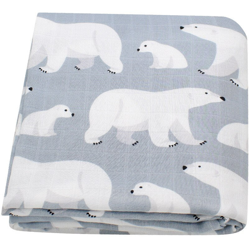 Organic Bamboo Muslin Swaddle 120 X 120 Cotton Gauze Blanket Swaddle Baby Blankets Newborn