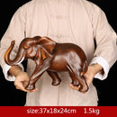 Feng Shui Elegant Elephant Resin Statue Lucky Wealth Figurine Crafts Ornaments Gift for Home Office Desktop Decoration
