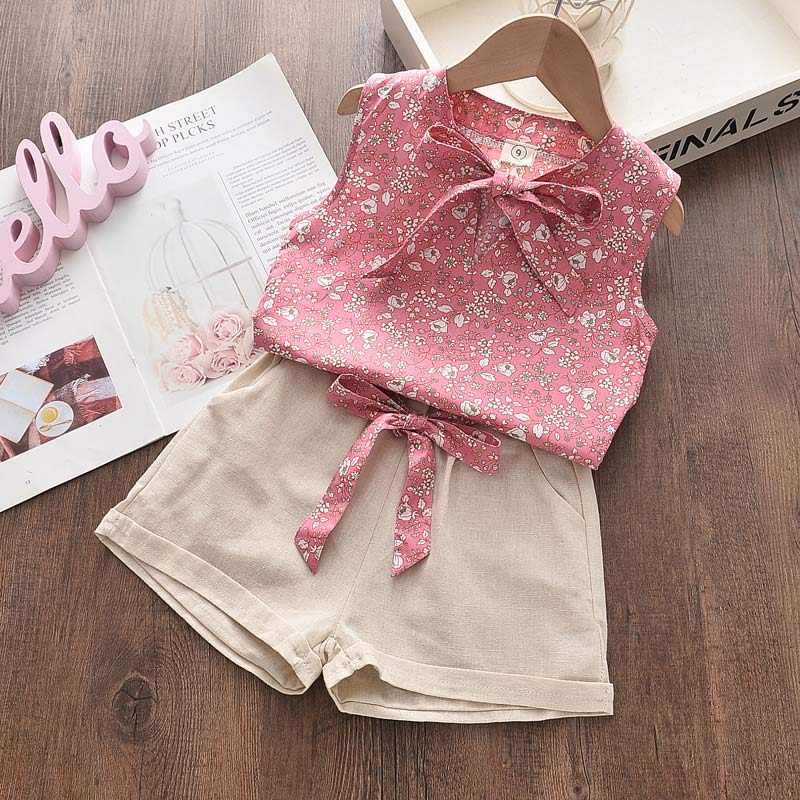 Bear Leader Summer Baby Girls Clothes Suit Toddler Girl Clothes Baby Girl Outfit Embroidered T-shirt Tops Shorts Pants 2Pcs Set