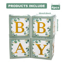 Staraise Transparent Letter A-Z Box Custom Baby Name Balloon Box Girl Boy Baby Shower Decorations Baby 1st Birthday Party Decor