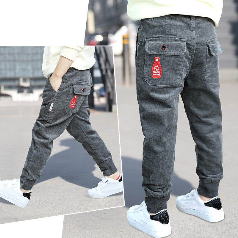 Teenage Boys Pants 3-12 Years Autumn Winter Boy Trousers Children Warm School Pants For Boys Winter Clothing Teenagers Clothes