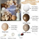 Retro Coffee Matte White Balloons Garland Arch Kit Boho Wedding Decoration Gender Reveal Birthday Baby Shower Decor Accessory