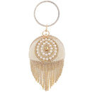 Borla de diamante dorado para mujer, bolsos de mano de cristal de Metal para fiesta, bolsos de noche, bolso de boda, bolso de hombro nupcial, bolso de mano de lujo