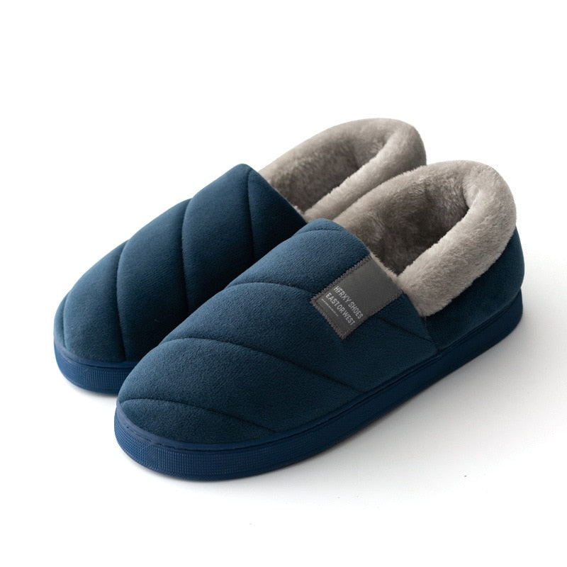 Extra Size 46 47 Women Men Winter Cotton Slippers Thick Bottom Wrap Heel Cotton Shoes Warm Indoor Home Cotton Shoes Plus Size