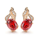 4 Farbe Edle Natürliche Zirkon Blume Ohrstecker Rot Grün Farbe Hochwertige Ohrringe Für Frau Ästhetisches Luxus Schmuck Geschenk