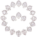 80-160 Uds Zirconia cúbica diamantes de imitación dijes colgantes gota corazón dijes de cristal para joyería DIY pendientes collar fabricación de pulseras