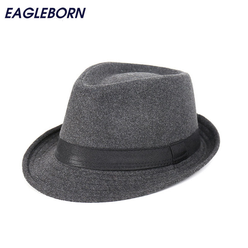 New Free Shipping Wide Brim Men Fedora Hats Jazz Caps Flat Top Hat Gorras Casquette Brief Style Hat Chapeu Wedding Church Hats