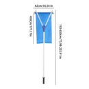 Rastrillo de nieve para techo de 193-650cm, sistema telescópico de eliminación de nieve de 30 grados, rastrillo de techo de barra antideslizante ajustable para quitar nieve