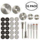 32/63pcs Cutting Tool Saw Blades for Dremel Metal Cutter Power Tools Rotary Tool Wood Cutting Discs Drill Mandrel Cutoff