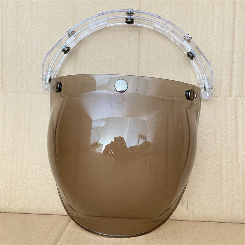 Soman cara abierta casco Visor burbuja Flip Up motocicletas Visor capacete lente casco accesorios BV01