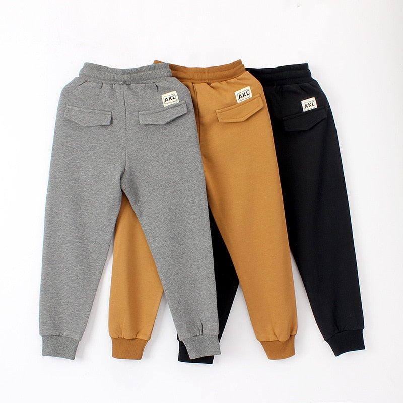 Sport Boys Pants Cotton Teenage School Loose Trousers Casual Kids Autumn Outerwear Long Sweatpant Children Clothes 5 8 10 12 14Y