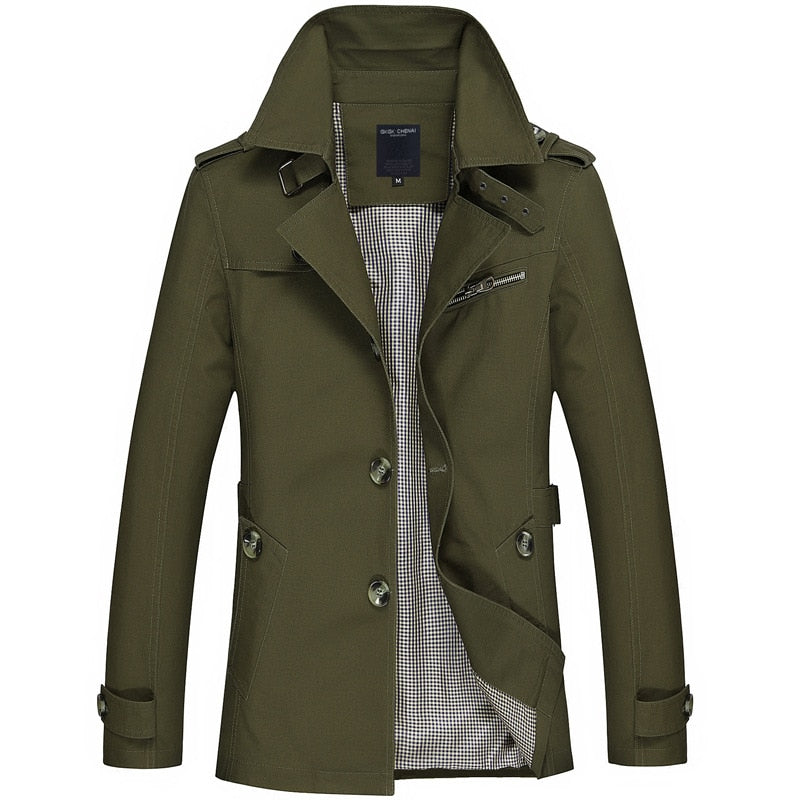 Business Jacke Herren Mode Frühling Männer Lange Baumwolle Windjacke Jacken Mantel Männlichen Beiläufigen 2022 Neue Herbst Trench Outwear Mantel