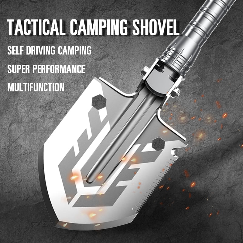 Pala multifunción táctica militar, herramientas para pepitas de exterior, pala plegable de supervivencia para acampar, herramienta para equipo de coche, pala de nieve