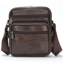 WESTAL Men's Shoulder Bag Casual Genuine Leather Messenger Bag Mini Men's Crossbody Bag Small Men's Sling Bag for Phone 7362
