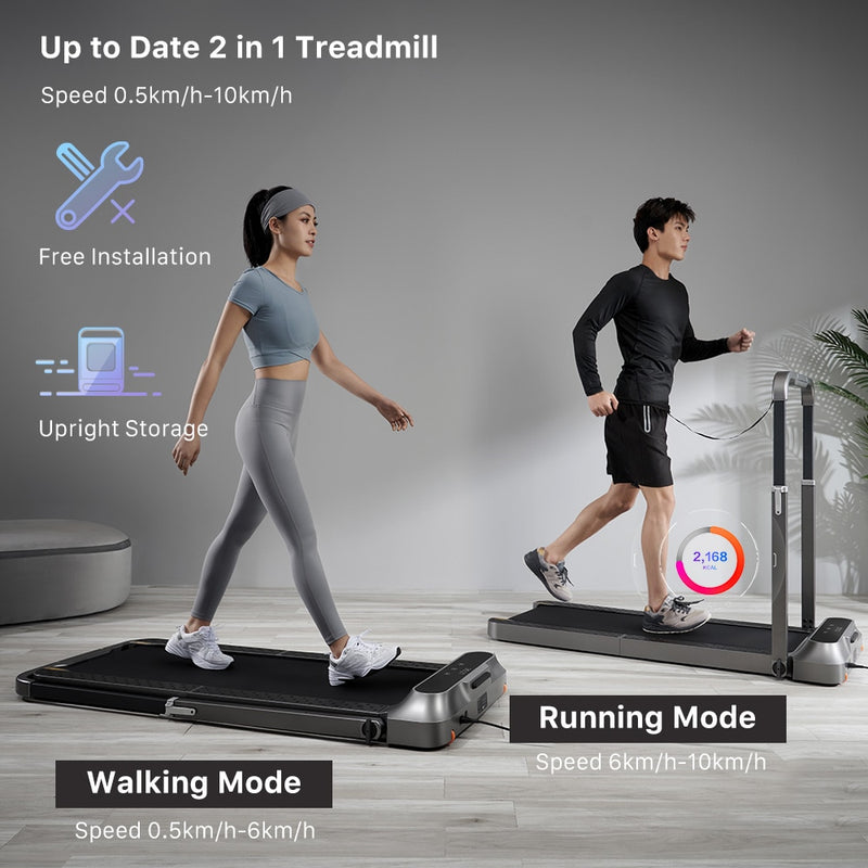 WalkingPad 10 km/h cinta de correr plegable R2 caminar y correr 2 en 1 cinta de correr gimnasio en casa equipo de Fitness, cinta de correr debajo del escritorio