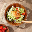Cuenco de madera de Acacia hecho a mano, cuenco para ensalada de frutas, cuenco pequeño para sopa de arroz, contenedor de comida de cocina, vajilla de madera, regalo, 1 ud.