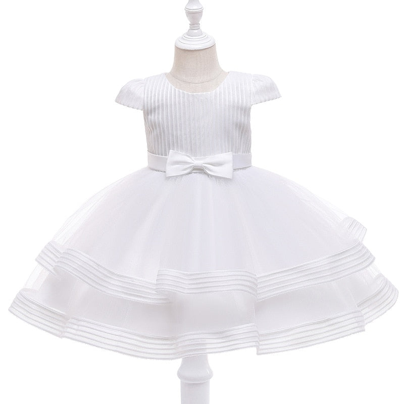 Tutu Friesen Blume Baby Mädchen Kleid für Hochzeitsfeier ärmellose Säuglingsbabykleider für 1. Geburtstag Kleinkind Taufe Kleidung