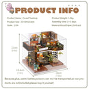 Cutebee DIY DollHouse Kit Wooden Doll Houses Forest Teashop With Furniture Kit Toys for Children Christmas Gift