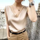 Women's Black Blouses Summer Elegant Tunic Vintage Office Satin Silk Blouse Basic Chiffon Tops Shirt 2022 For Women