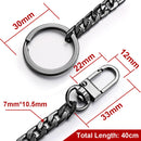 40cm Key Chains Metal Wallet Belt Chain Trousers Hipster Pants Hip Hop Rock Punk Street Keyring Anti-lost Keychain Men K404