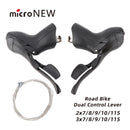 microNEW Road Bike Shifter 7/8/9/10/11 Speed Dual Control Lever Road Cycling Brake Lever For 22.2-23.8mm Handlebar