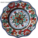 1Pcs Bohemian Style Hand-painted Ceramic Plate Delicate Flower Tableware Western Steak Salad Dessert Cake Sushi Decorative Plate