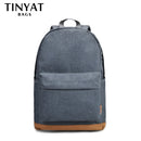TINYAT, mochilas para ordenador portátil de 15 pulgadas para hombre, mochilas escolares para ordenador, mochilas de ocio para adolescentes, Mochila de hombro de viaje gris