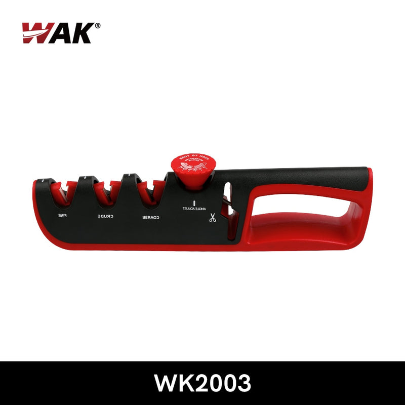 WAK Knife Sharpener 5 in 1 Adjustable Angle Black Red Kitchen Grinding Machine Professional Knife Scissors Sharpening Tools