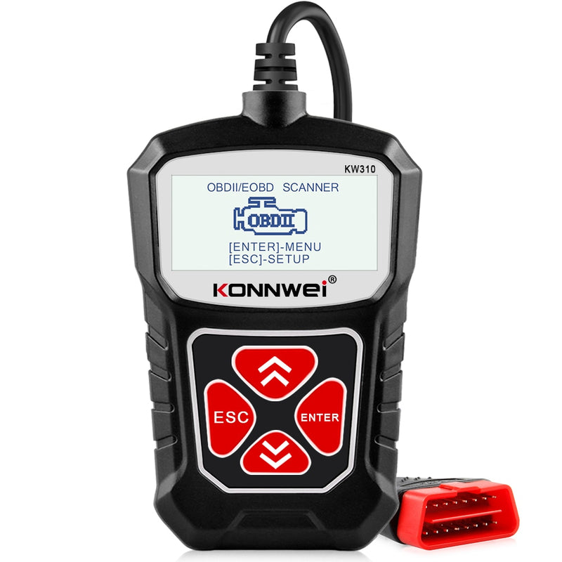 Escáner KONNWEI KW310 OBD2 para Auto OBD 2, herramienta de diagnóstico de escáner de coche, escáner automotriz, herramientas de coche, idioma ruso PK Elm327