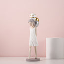 Moderne Mode-Ballon-Mädchen-Figuren, süße rosa Mädchen für Raumdekoration, schickes unverwechselbares Geburtstagsgeschenk für Mädchen, Inneneinrichtung