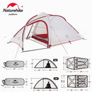 Naturehike Tent 3 4 Person Camping Tent Hiby Family Travel Tent Ultralight Waterproof Hiking Tent Portable Outdoor Camping Tent
