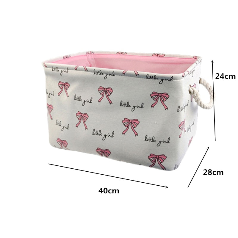 Baby Laundry Basket Cute Dinosaur  Foldable Toy Storage Bucket Picnic Dirty Clothes Basket Box Canvas Organizer Cartoon Animal