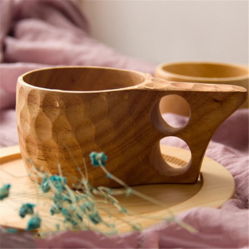 Nueva taza de café de madera portátil china, tazas de leche de té de madera de goma, tazas para beber agua, vaso de jugo hecho a mano, taza de té de limón, regalo