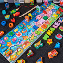 Wooden Montessori Educational Toys For Children Kids Early Learning Infant Shape Color Match Board Toy For 3 Year Old Kids Gift