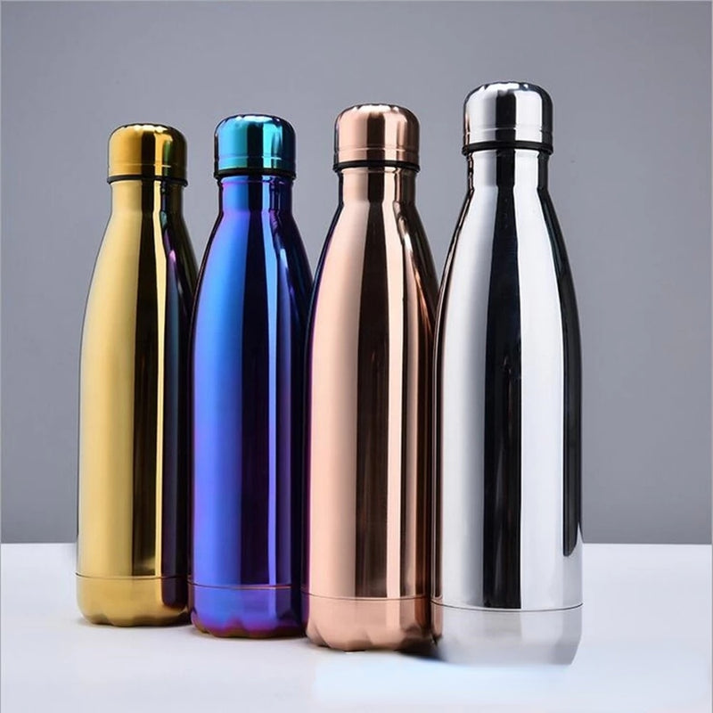 FSILE 500/1000ml Double-Wall Insulated Vacuum Flask Stainless Steel Water Bottle Cola Water Beer Thermos for Sport Bottle