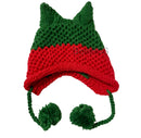 BomHCS Cute Fox Ears Beanie Winter Warm 100% Gorro de punto hecho a mano