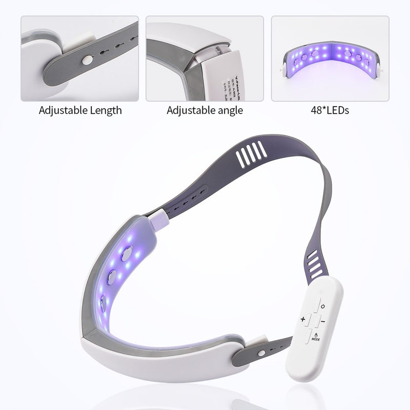 EMS Facial Slimming Vibration Massage V-Face Lifting Beauty Device LED Photon Therapy V-Line Up Massager Belt Remove Double Chin