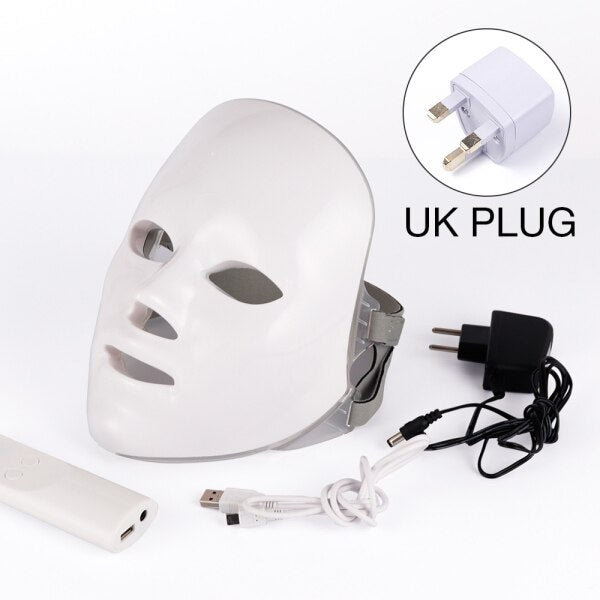 7 Colors Led Mask Photon Electric LED Facial Mask LED Skin Rejuvenation Anti Wrinkle Acne Photon Therapy Home Salon Beauty Tool