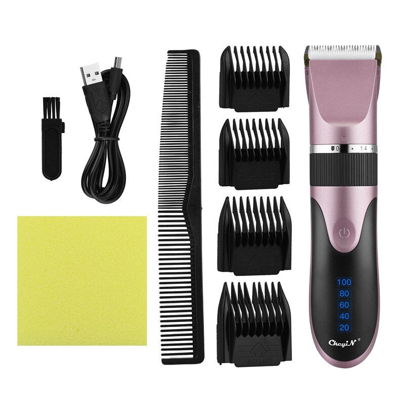 Professionelle Haarschneider Digital USB Wiederaufladbare Haarschneidemaschine für Männer Haarschnitt Keramikklinge Rasiermesser Haarschneider Friseurmaschine