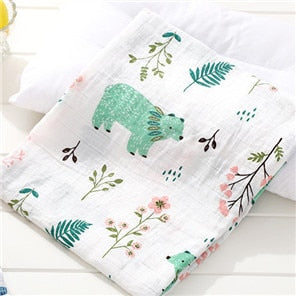 120 cm * 110 cm 2 Schicht Musselin Decke Gaze Bambus Baby Swaddle Decken Neugeborenes Baby Musselin Battaniye