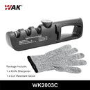 WAK Knife Sharpener 5 in 1 Adjustable Angle Black Red Kitchen Grinding Machine Professional Knife Scissors Sharpening Tools