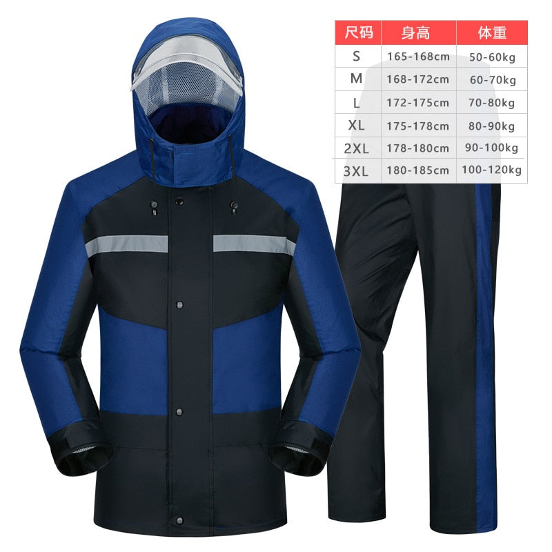 Raincoat Rain Pants Suit Men and Women Adult Motorcycle Riding Protective Clothing Anti-storm Raincoat