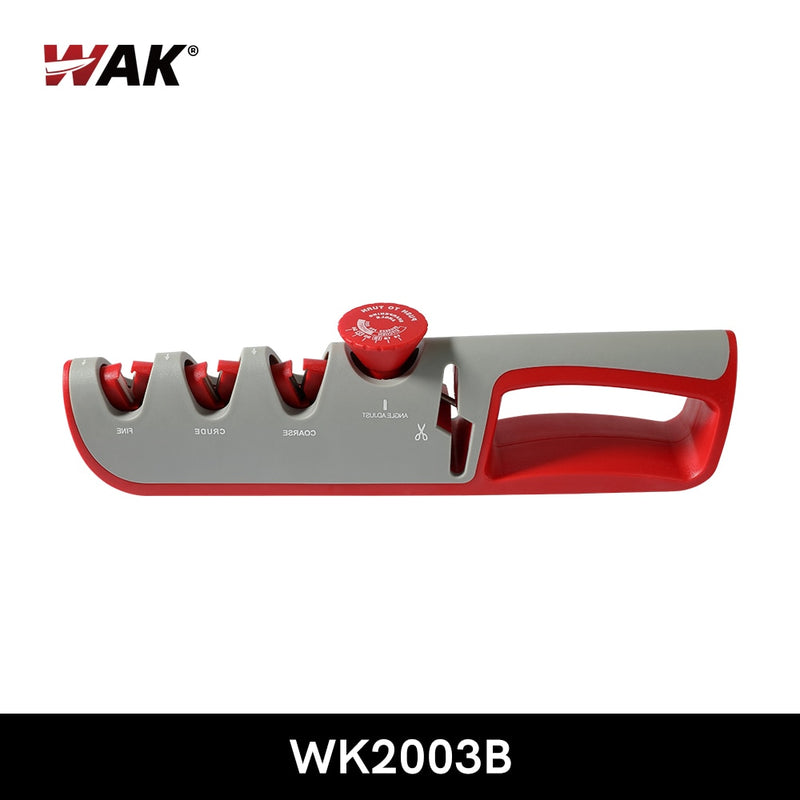 WAK Knife Sharpener 5 in 1 Adjustable Angle Black Red Kitchen Grinding Machine Professional Knife Scissors Sharpening Tools