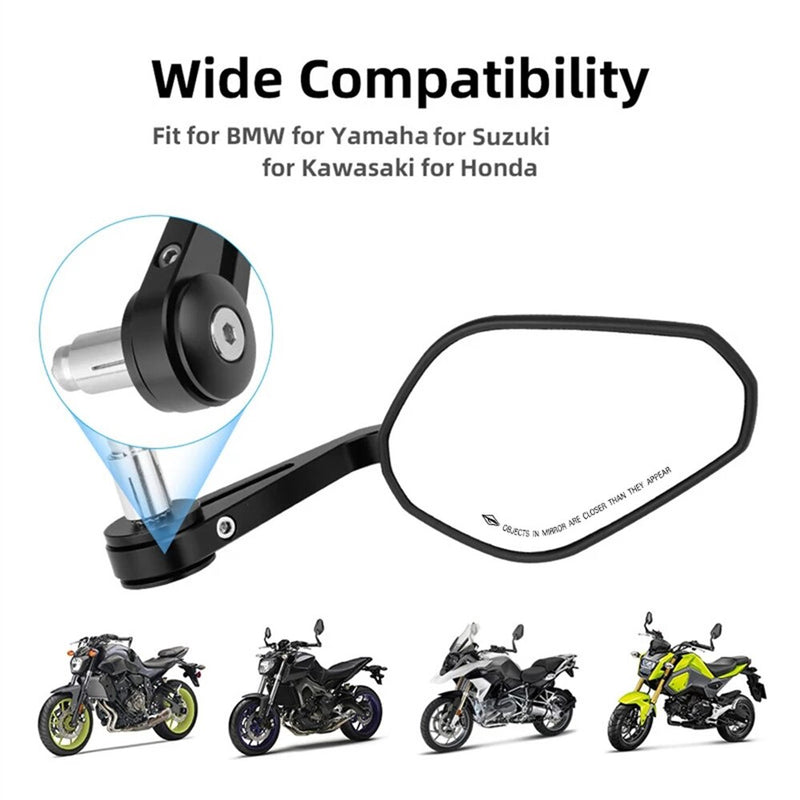 Motorcycle Handlebar Mirror Rearview Motorcycle Bar End Mirror For Yamaha MT09 MT07 For Honda cb500x pcx msx 125 shadow r1200gs